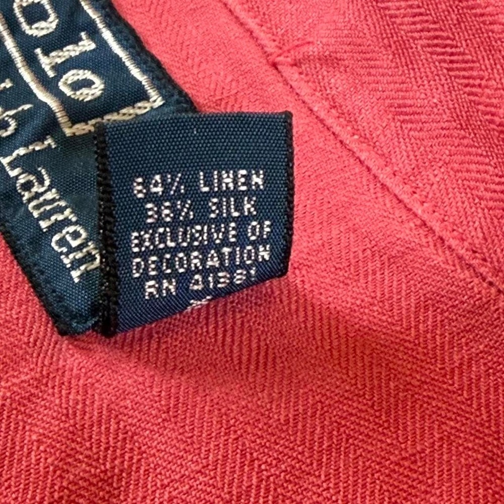 Polo Ralph Lauren Pink Linen/Silk Blend Short Sleeve Button Up Size M - Picture 3 of 7